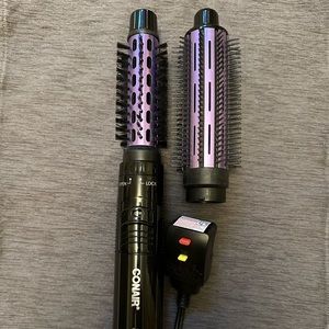 CONAIR 2-in-1 Hot Air Brush Styler, Interchangeable brushes